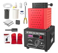 Electric Gold Melting， Furnace 5000W Medium Frequency Induction Metal Smelting Machine, 1600℃/2902°F Gold Smelting Furnace with 1/2/3KG Graphite Crucible,Smelter Furnace Casting Furnace 2kg