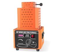 Electric Gold Melting, Furnace Kit, 1+3KG Electric Digital Smelting Furnace 5000W 2912℉ PID Smelter Kiln Kit Casting Refining Jewelry Precious Metals Gold Silver Copper Aluminum,Orange-2KG