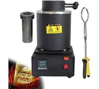 Electric Gold Melting， Furnace With Graphite Crucible, 2102℉ Automatic Digital Metal Smelting Machine - Metal Casting Kit For Melt Scrap, Silver, Copper - Electric Gold Melter For Jewelry M