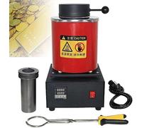 Electric Gold Melting， Furnace With Graphite Crucible, 2102℉ Automatic Digital Metal Smelting Machine - Metal Casting Kit For Melt Scrap, Silver, Copper - Electric Gold Melter For Jewelry M