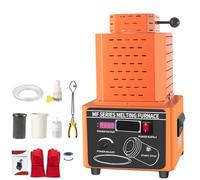 Electric Gold Melting,Gold Smelting Furnace with Graphite Crucible Digital Metal Melting Machine 5000w 1600℃/2912℉ Digital Melting Furnace Furnace Metal Casting Kit,Orange-3kg