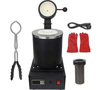 Electric Gold Melting,Melting Furnace,1800w Furnace, 1150℃ Digital Metal Smelting Machine,Metal Casting kit with Graphite Crucible for melt Scrap,Silver,Gold,Copper,Aluminum Refining Castin