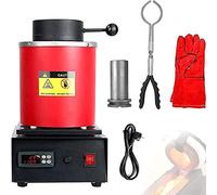 Electric Gold Melting,Melting Furnace, 1800w furnace, 1150℃ electric digital melting furnace machine with graphite crucible gold, silver, copper and aluminum smelter casting refining kiln