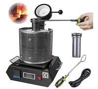 Electric Gold Melting,Melting Furnace,1KG/2KG/3KG Furnace 2102°F Digital Melting Furnace Machine Heating Capacity Casting Refining Metals Gold Silver Tin Aluminum,2KG (1KG)