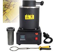 Electric Gold Melting，Melting Furnace,3KG Electric Digital Melting Furnace,1400W 2000F Furnace 1100℃ Refining Casting Furnace with Graphite Crucible for Melt Scrap, Silver, Gold, Copper, A