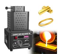Electric Gold Melting，Melting Furnace, 5000w Furnace, 1600℃/2912℉ Digital Automatic Melting Furnace, Metal Casting Kit with Graphite Crucible 1kg/2kg/3kg,Black-3kg