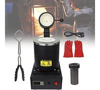 Electric Gold Melting，Melting Furnace, Automatic electric melting furnace,1kg/2kg/3kg furnace 1150℃ digital melting furnace machine 1800w casting refining metals gold silver tin aluminum,B