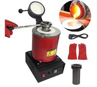 Electric Gold Melting，Melting Furnace,Automatic Electric Melting Furnace, Furnace 1150℃ /2102 ℉ Digital Melting Furnace Machine, Metal Casting Kit with Graphite Crucible for Melt Scrap,Sil