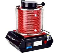 Electric Gold Melting，Melting Furnace, Electric Gold Smelting Furnace, Electric Melting Furnace for Metal Casting, Heating Power 1500 W, For Melt Scrap Silver Gold Tin Aluminum,Red-1kg
