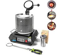 Electric Gold Melting，Melting Furnace, Electric Melting Furnace 1KG 2KG 3KG Furnace 1150℃ Aluminum Smelter Casting Refining Kiln Tools for Metals Gold Silver Jewelry,2KG (2KG)