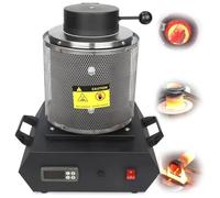 Electric Gold Melting，Melting Furnace, Furnace,1150℃/2102℉ Digital Metal Melting Machine,Metal Casting Kit with 1kg/2kg/3kg Graphite Crucible for Melting Silver,Gold,Copper,Refining Castin