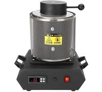 Electric Gold Melting，Melting Furnace, Furnace,1150℃ /2102 ℉ Electric Digital Melting Furnace Machine with Graphite Crucible,Crucible Tongs Smelting Recycling Scrap Refining,1KG (1KG)