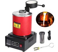 Electric Gold Melting，Melting Furnace, Furnace Electric Digital Melting Furnace Machine Kit with Graphite Crucible for Melt Scrap, Gold, Silver, Copper, Aluminum 110V/220V Refining Casting