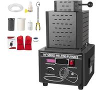 Electric Gold Melting,Melting Furnace,Metal Casting Kit 5000W Furnace, 1600℃ Electric Melting Furnace Machine, Water Circulation Heat Dissipation, Medium Frequency Induction, Suitable for I