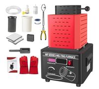 Electric Gold Melting,Melting Furnace,Metal Casting Kit Furnace, 1+3Kg Electric Digital Smelting Furnace 5000W 2912℉ Smelter Kiln Kit Casting Refining Jewelry Metals Gold Silver Copper Alum
