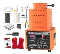 Electric Gold Melting,Melting Furnace,Metal Casting Kit Furnace, 1+3Kg Electric Digital Smelting Furnace 5000W 2912℉ Smelter Kiln Kit Casting Refining Jewelry Metals Gold Silver Copper Alum