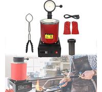 Electric Gold Melting,Melting Furnace, Metal Melting Furnace 1/2/3Kg Capacity, Refining Casting Melting Furnace for Metal Casting Refining Smelting Recycling (Black No Network 3kg)