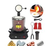 Electric Gold Melting,Melting Furnace, Metal Smelting Furnaces,Electric Melting Furnace Ingot Casting Kit, Furnace 1150℃ /2102 ℉ Digital Melting Furnace Machine Casting Refining Metals,Red