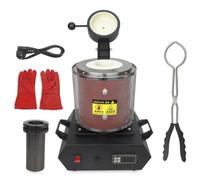 Electric Gold Melting，Metal Melting Furnace 1/2/3kg Capacity, Furnace, 2102°F Digital Melting Furnace Machine, Electric Melting Furnace Tongs with Mesh Guard and Graphite Crucible, For Ref