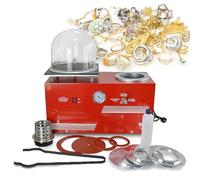 Electric Gold Melting， Vacuum Casting Machine, 2L Furnace with Vacuum Air Pump, Vacuum Investing Casting Investment Machine with Graphite Crucible for Silver, Gold, Copper