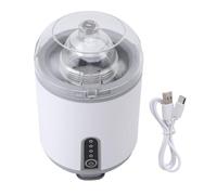 Electric Golden Egg Maker, USB Rechargeable Egg Scrambler and Yolk Mixer Tool, Fast in Shell Egg Spinner for Kitchen, White Abs Design