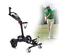 Electric Golf Trolley, Foldable Smart Robotic Golf Caddy with 6-Axis Gyroscope, APP Display, Automatic Follow, Long Range Up to 40 km, Ideal for Golf Courses