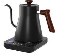 Electric Gooseneck Kettle with LCD Display, 0.9LStainless Steel Electric Tea Kettle Temperature Control Pour-Over Coffee and Tea Pot 1200W Quick Heating Hot Water Boiler (Black)