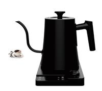 Electric Gooseneck Kettle with Temperature Control/LED Display Stainless Steel Tea Kettle for Home Office Cappuccino, Coffee Automatic Shut Off for Coffee, Tea, 1L, Matt Black