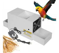 Electric Grain Cleaning Winnower Machine, Bird Feed Blown Shell Splitter with Adjustable Fan & Double Drawer, for Millet, Miscellaneous Grains, Melon Seeds, Rice, Beans