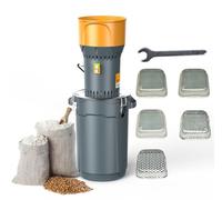 Electric Grain Grinder 1300W, 25L Corn Grinder Machine with 5 Fineness Sieves, Detachable Hopper & Bucket, Feed/Grain Mill Crusher for Home and Farm Use