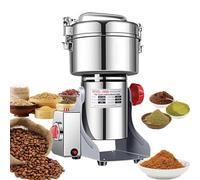 Electric Grain Grinder, 2000g Stainless Steel Spice Mill with 28000RPM High Speed, Overload Protection & 5min Timer for Dry Spices, Herbs, Nuts, Coffee, Rice