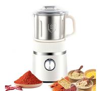 Electric Grain Grinder, 500W Coffee Grinder with Removable Lid, 26000R/min Dry/wet Grinding Dual Purpose, 800G Large Capacity,4 Gear Adjustment Spice Grinder for Coffee Bean, Pepper, Grain, Spice