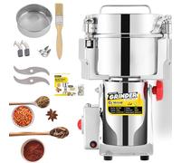 Electric Grain Mill 30-300 Mesh Superfine Grinding for Herbs/Grains/Spices/Seeds High Speed Stainless Steel (1000g Swing)