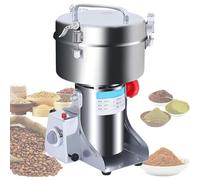 Electric Grain Mill, Commercial Machine, Stainless Steel, Pure Copper Motor and Large Capacity Space Design, Fast Powdering for Dried Cereal/Herb/Spice/Nu
