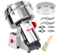 Electric Grain Mill Grinder 2000G Swing Type Commercial Grinders 3000W High Speed Superfine Powder Grinding Machine Pulverizer for Dry Cereals Corn Coffee