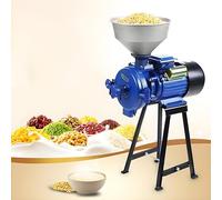 Electric Grain Mill Grinder 3000W, Commercial Dry & Wet Grinder with Funnel, Adjustable Powder Grinding Machine for Corn, Rice, Coffee, Wheatwait