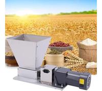Electric Grain Mill Grinder, 60W Commercial Stainless Steel Barley Malt Crusher, 4L Dry Spice Grinder Powder Machine with 2 Rollers, for Wheat Corn Dry Cereals Coffee Bean Spice Brew Factory Farm