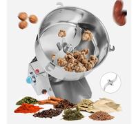 Electric Grain Mill Grinder, Commercial Spice Grinder Stainless Steel Pulverizer Dry Grinder Grinding Machine, for Dry Spice, Nut, Coffee, Rice,2000g