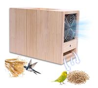 Electric Grain Winnower & Husk Separator - Stainless Steel, Adjustable Fan Speed, Large Feeding Port - Efficiently Cleans Millet, Seeds, Rice & Mixed Grains