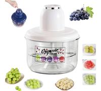 Electric Grape Peeling Machine, Automatic Small Fruit Tomato Peeler Tool, Upgrade Garlic Peeler Machine, Rechargeable Commercial Smart Fruit Machines for Grapes, Garlic, Tomato, Cherry