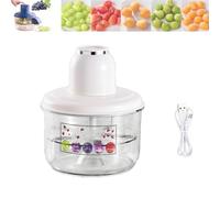Electric Grape Peeling Machine, Commercial Automatic Cherry Tomatoes Peeler Skinning Tool, Rechargeable Peelers Skinning Tool for Kitchen for Garlic, Grapes, Cherry, Tomatoes (White)