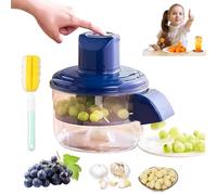 Electric Grape Peeling Machine, Rechargeable Commercial Smart Fruit Machine, 50W Fully Automatic Peeling Machines, Small Fruit Skin Remover Tool, for Grapes Cherry Tomatoes (Blue)