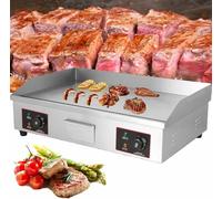Electric Griddle 4400W, Stainless Steel Countertop Flat Top Grill with Drip Hole, Ideal for Cooking Pancakes and More, Effortless Cleaning and Efficient Heating