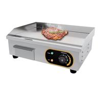 Electric Griddle, Commercial Electric Flat Top Griddle,Stainless Steel Teppanyaki Grill with Temperature Control (54x40cm)