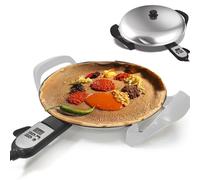 Electric Griddle for, Non-Stick Crepe Maker & Frying Pan, Adjustable Digital Heat Control, Even Heat Distribution, Ideal for Roti and Pancakes