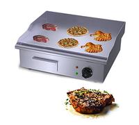 Electric Griddle Grill, Stainless Steel Flat Hotplate with Adjustable Temperature Control, Perfect for BBQ, Omelette, and Teppanyaki Cooking