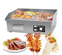 Electric Griddle, Nonstick Teppanyaki Grill with Adjustable Temperature, Stainless Steel Flat Top Grill for Pancakes and More