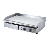 Electric Griddle with Dual Burners - 3KW High-Powered Heating, 50-300°C Temperature Range, Durable and Lightweight, 56 x 45 x 22 cm, Easy-to-Clean Smooth Surface for Professional and Home Kitchens
