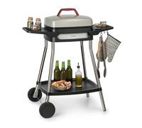 Electric Grill BBQ Free Standing Outdoor 2000 W Non-Stick Side Table Black-Beige