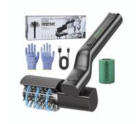 Electric Grill Brush, 2600mAh Cordless BBQ Grill Cleaner for Outdoor | High Torque Power with 3-Speed Modes, Safe for Porcelain Cast Iron Stainless Steel, Reinforced Steel Bristles, Black